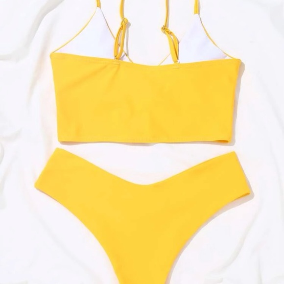 Boho v neck surplice bikini cheeky fit beach swim suit black - Picture 16 of 16